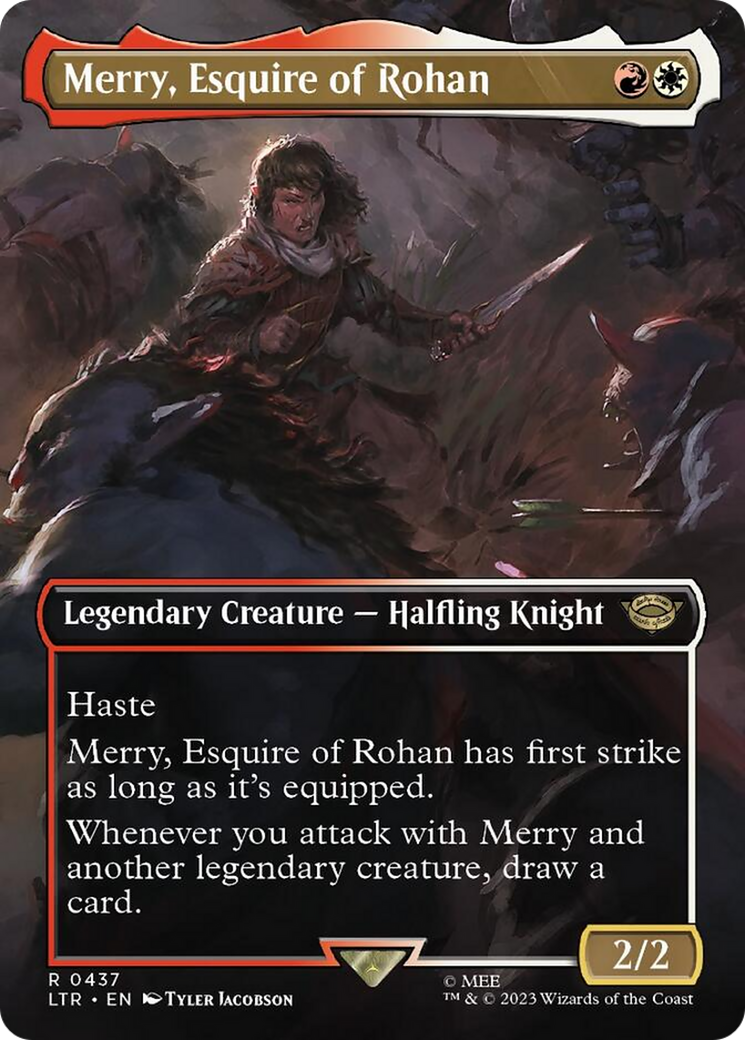 Merry, Esquire of Rohan (Borderless Alternate Art) [The Lord of the Rings: Tales of Middle-Earth] | Total Play