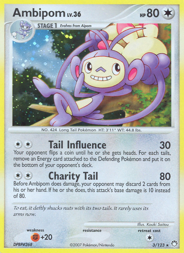 Ambipom (3/123) [Diamond & Pearl: Mysterious Treasures] | Total Play