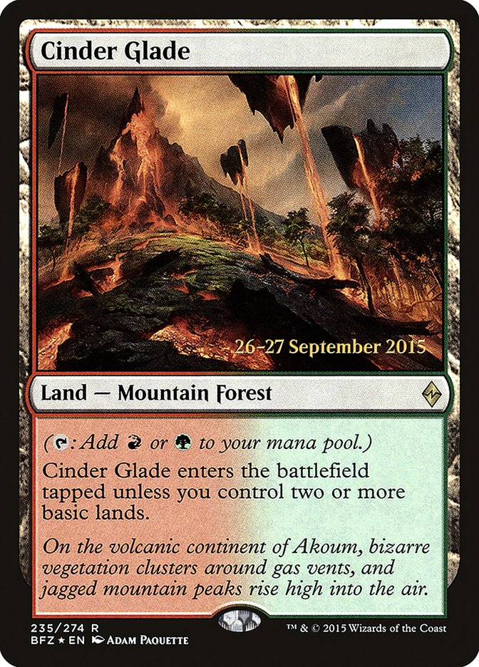 Cinder Glade [Battle for Zendikar Prerelease Promos] | Total Play