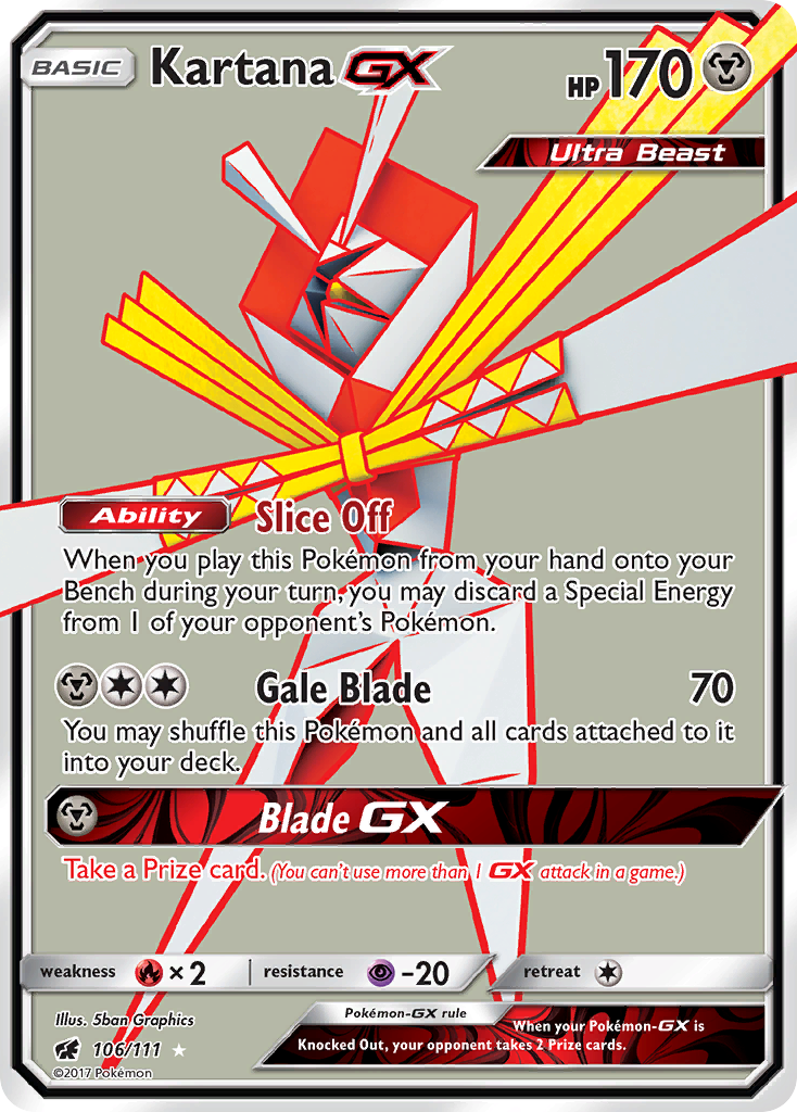 Kartana GX (106/111) [Sun & Moon: Crimson Invasion] | Total Play