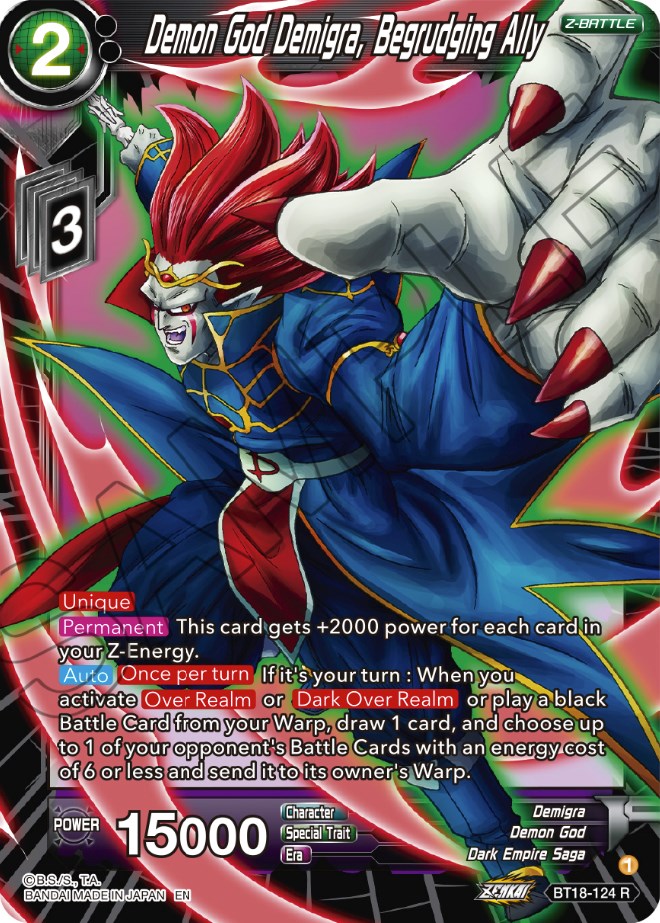 Demon God Demigra, Begrudging Ally (BT18-124) [Dawn of the Z-Legends] | Total Play