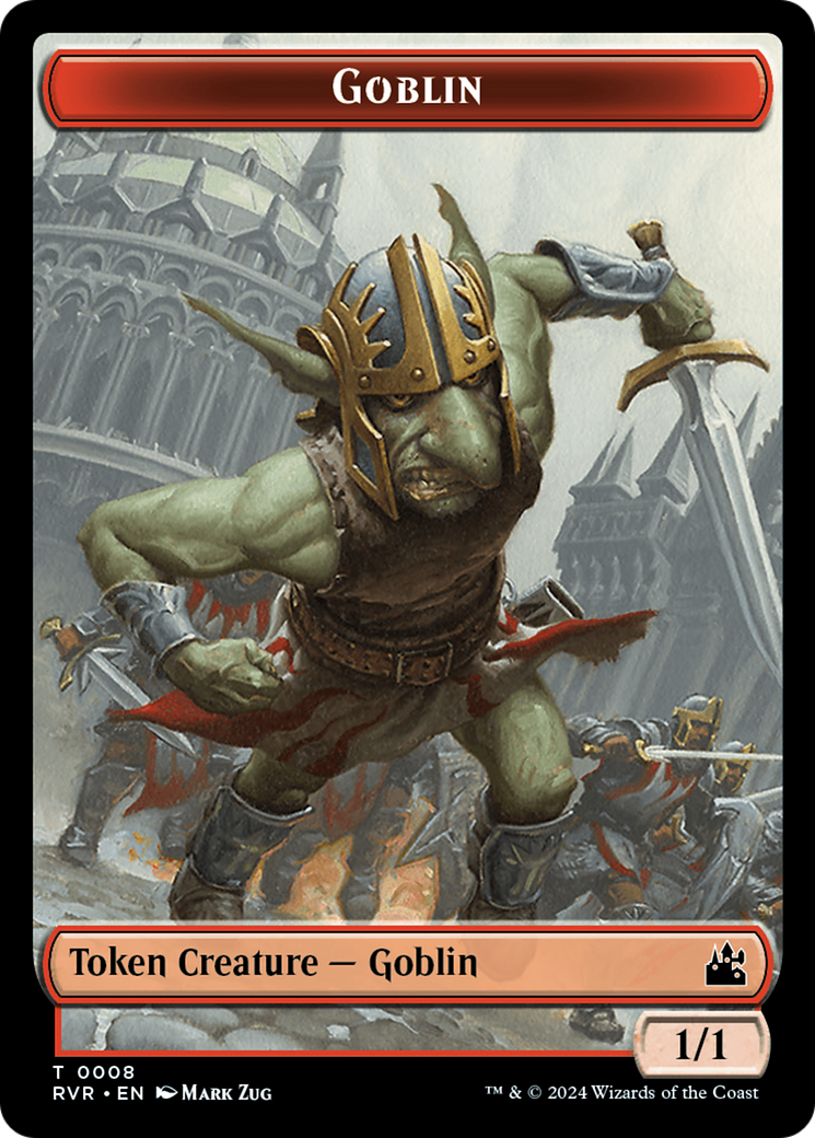 Goblin (0008) // Spirit (0004) Double-Sided Token [Ravnica Remastered Tokens] | Total Play