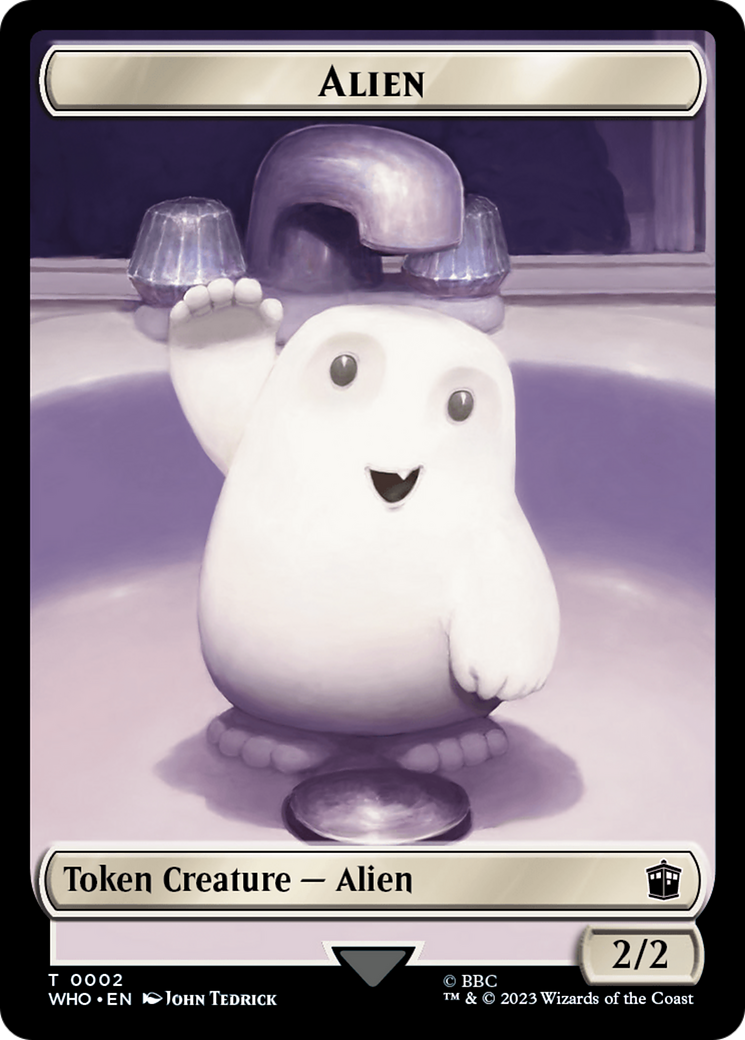 Alien // Clue (0023) Double-Sided Token [Doctor Who Tokens] | Total Play