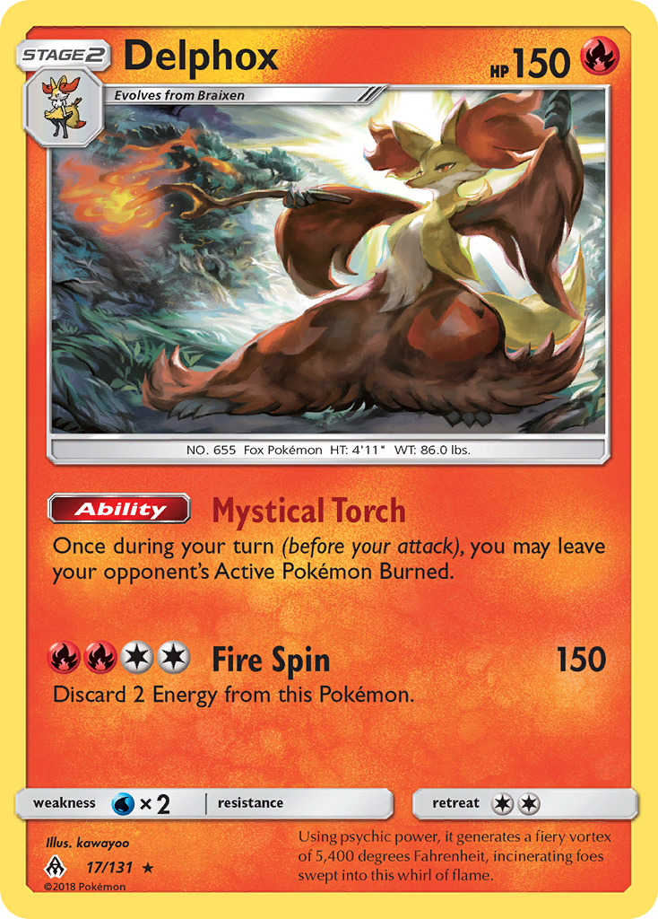 Delphox (17/131) [Sun & Moon: Forbidden Light] | Total Play