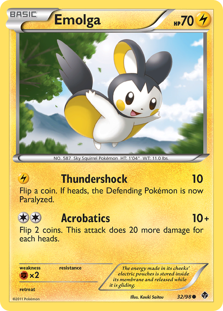 Emolga (32/98) [Black & White: Emerging Powers] | Total Play