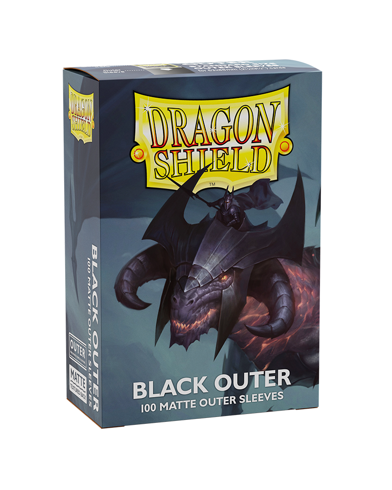 Dragon Shield: 100ct Outer Sleeves - Matte Black (Standard) | Total Play