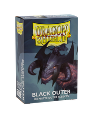 Dragon Shield: 100ct Outer Sleeves - Matte Black (Standard) | Total Play