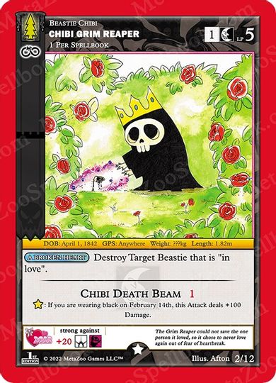 Chibi Grim Reaper [Cryptid Nation: Wilderness Chibi Valentine's Day Mini Set] | Total Play