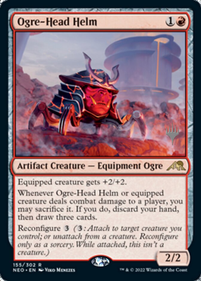 Ogre-Head Helm (Promo Pack) [Kamigawa: Neon Dynasty Promos] | Total Play