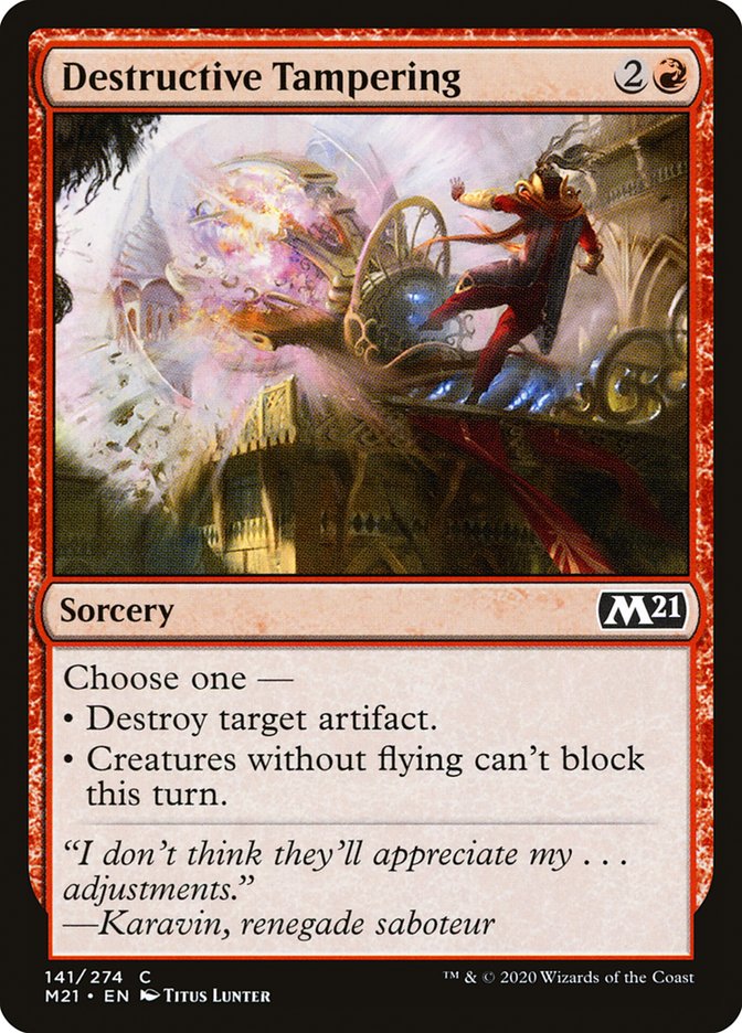 Destructive Tampering [Core Set 2021] | Total Play