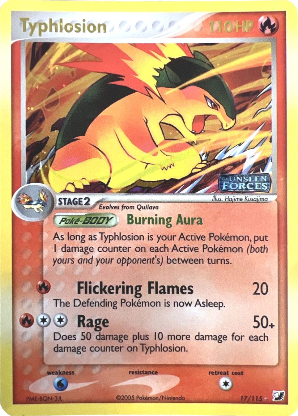 Typhlosion (17/115) (Stamped) [EX: Unseen Forces] | Total Play