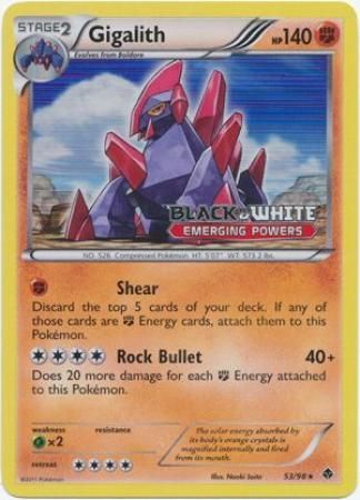 Gigalith (53/98) (Prerelease Promo) [Black & White: Black Star Promos] | Total Play