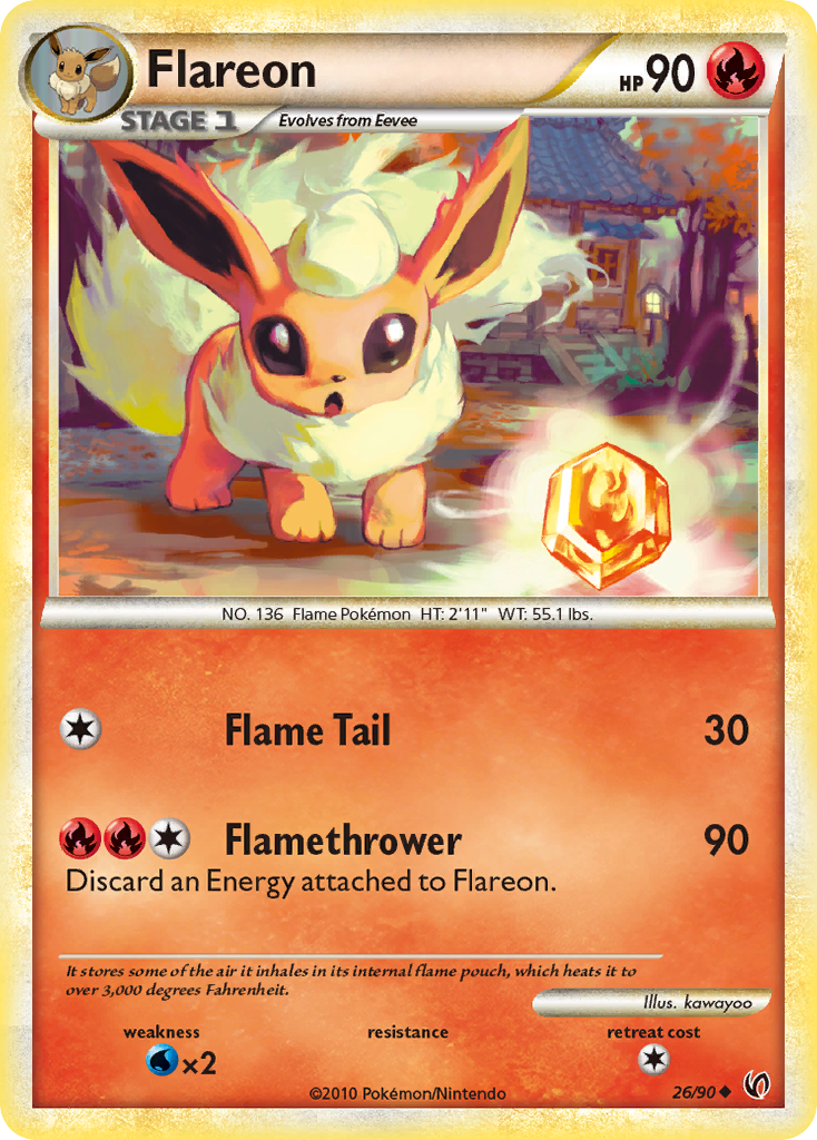 Flareon (26/90) [HeartGold & SoulSilver: Undaunted] | Total Play