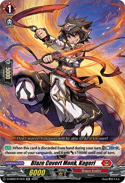 Blaze Covert Monk, Kageri (D-SS02/014EN) [Festival Collection 2022] | Total Play