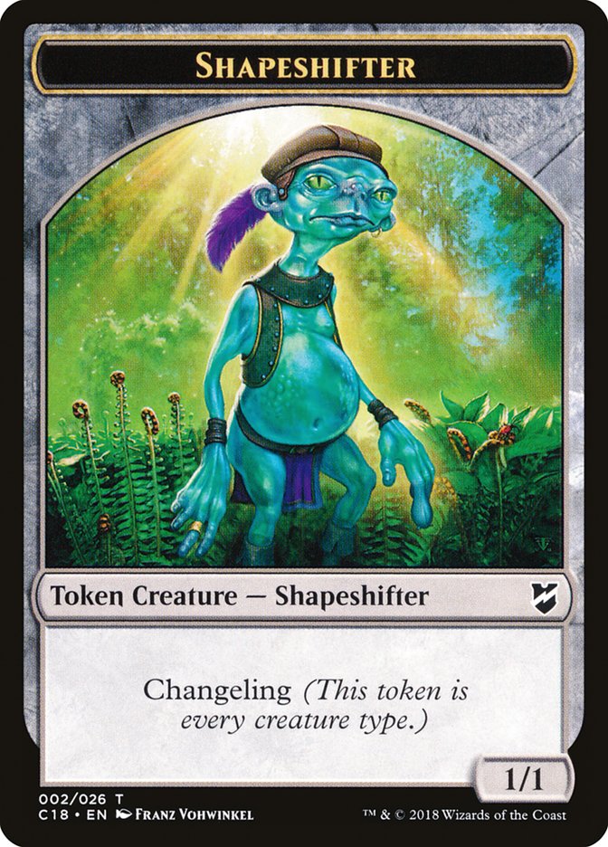 Zombie // Shapeshifter Double-Sided Token [Commander 2018 Tokens] | Total Play