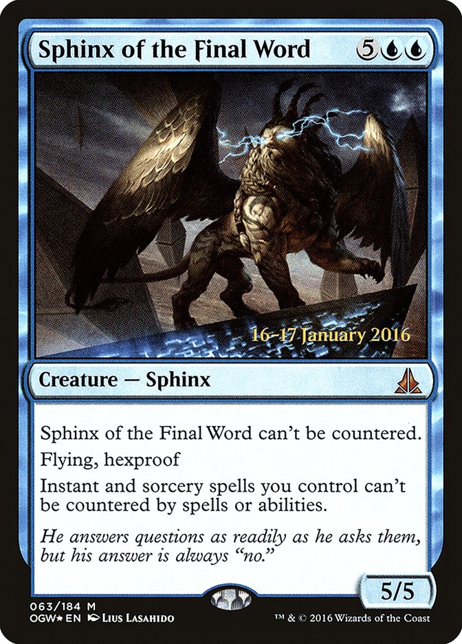 Sphinx of the Final Word [Oath of the Gatewatch Prerelease Promos] | Total Play