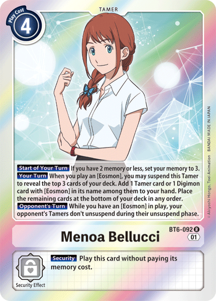 Menoa Bellucci [BT6-092] [Double Diamond] | Total Play