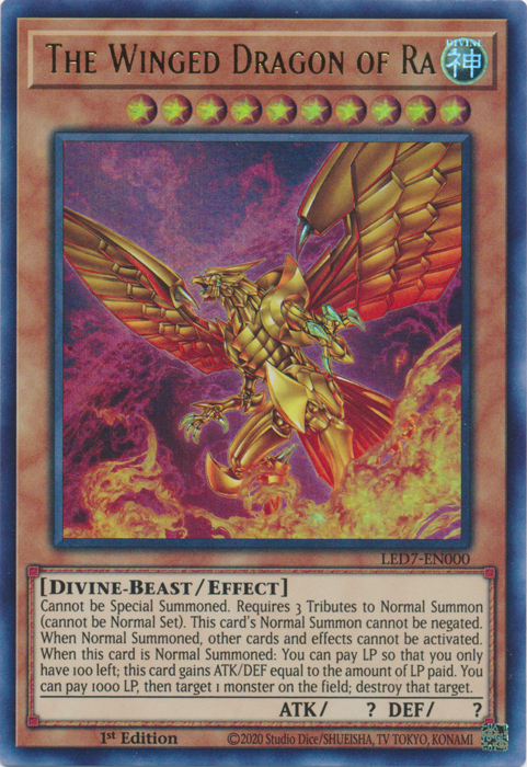 The Winged Dragon of Ra (Alternate Art) [LED7-EN000] Ultra Rare | Total Play