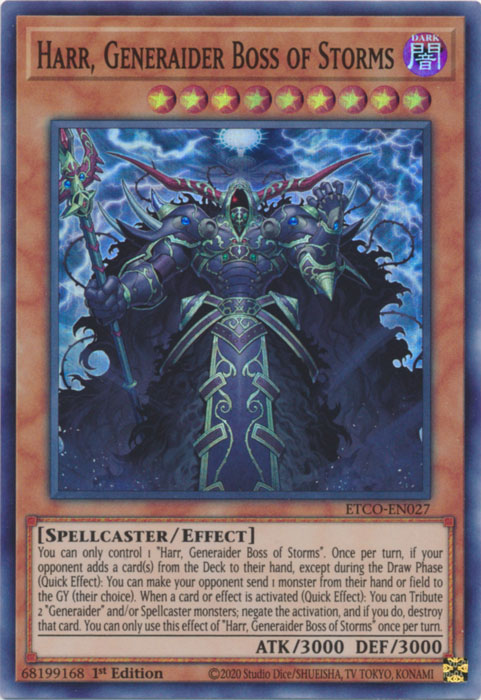 Harr, Generaider Boss of Storms [ETCO-EN027] Super Rare | Total Play
