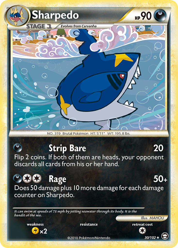 Sharpedo (30/102) [HeartGold & SoulSilver: Triumphant] | Total Play