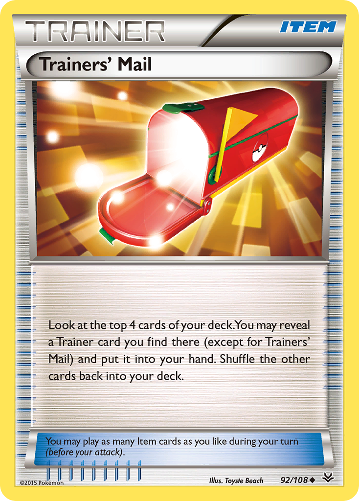 Trainers' Mail (92/108) [XY: Roaring Skies] | Total Play