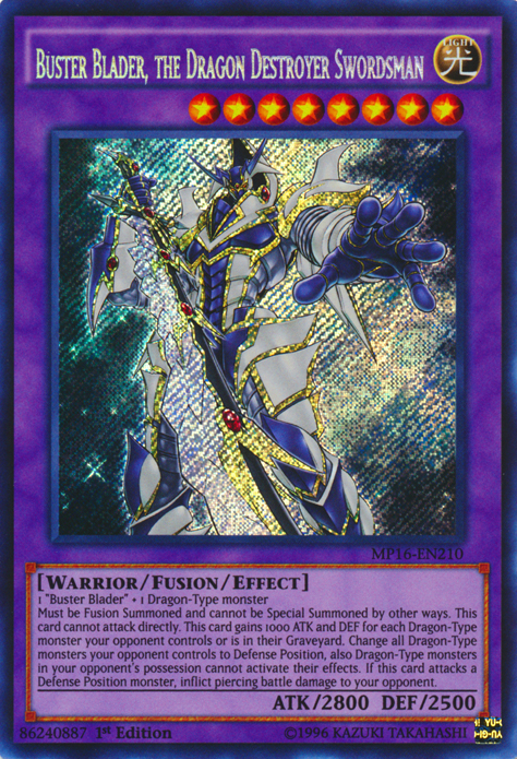 Buster Blader, the Dragon Destroyer Swordsman [MP16-EN210] Secret Rare | Total Play