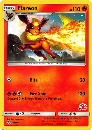 Flareon (SM186) (Charizard Stamp #44) [Battle Academy 2020] | Total Play