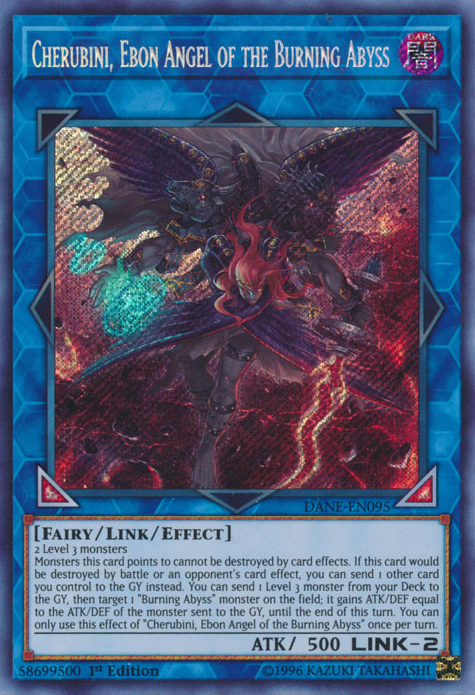 Cherubini, Ebon Angel of the Burning Abyss [DANE-EN095] Secret Rare | Total Play