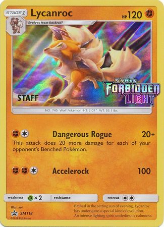 Lycanroc (SM118) (Staff Prerelease Promo) [Sun & Moon: Black Star Promos] | Total Play