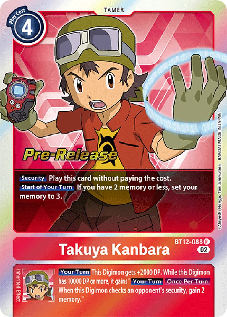 Takuya Kanbara [BT12-088] [Across Time Pre-Release Cards] | Total Play