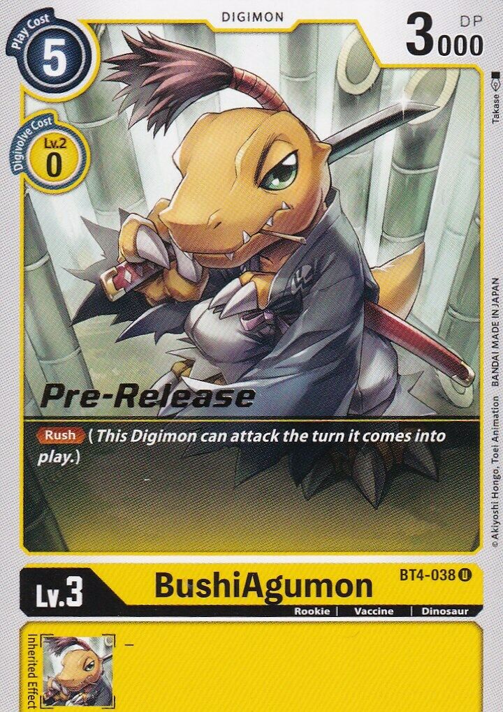 BushiAgumon [BT4-038] [Great Legend Pre-Release Promos] | Total Play