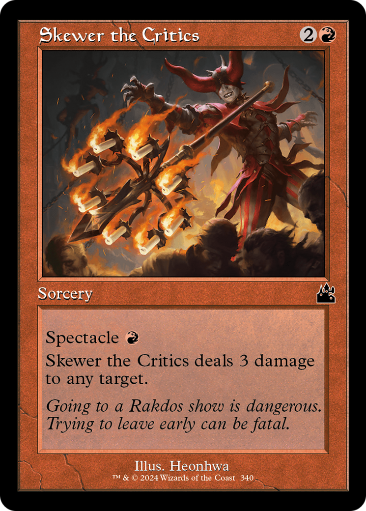 Skewer the Critics (Retro Frame) [Ravnica Remastered] | Total Play