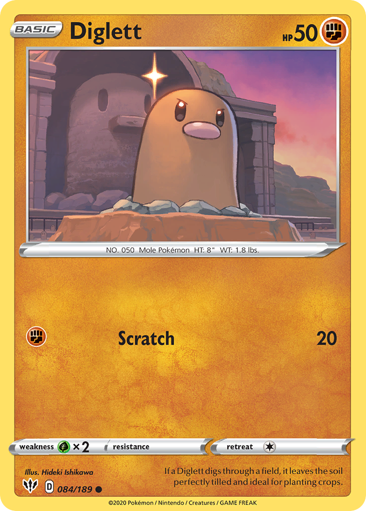 Diglett (084/189) [Sword & Shield: Darkness Ablaze] | Total Play