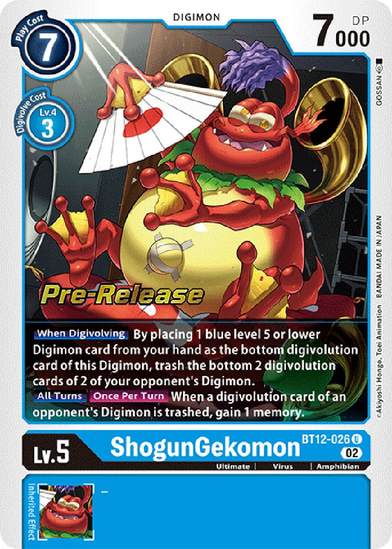 ShogunGekomon [BT12-026] [Across Time Pre-Release Cards] | Total Play