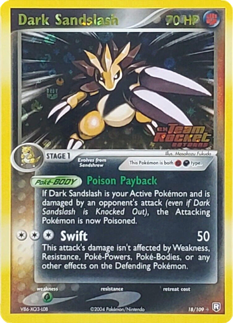 Dark Sandslash (18/109) (Stamped) [EX: Team Rocket Returns] | Total Play