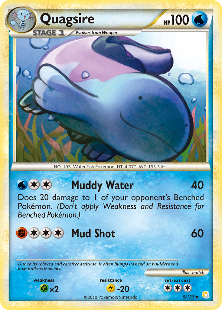 Quagsire (9/123) [HeartGold & SoulSilver: Base Set] | Total Play