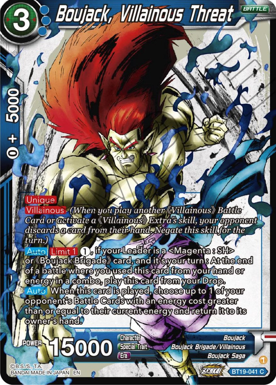 Boujack, Villainous threat (BT19-041) [Fighter's Ambition] | Total Play