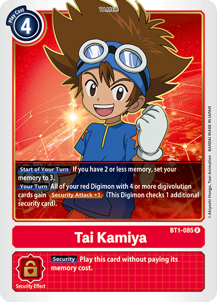Tai Kamiya [BT1-085] [Release Special Booster Ver.1.0] | Total Play