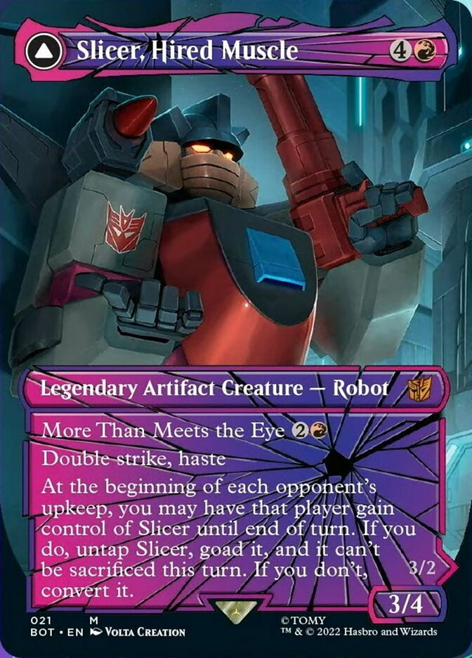 Slicer, Hired Muscle // Slicer, High-Speed Antagonist (Shattered Glass) [Transformers] | Total Play