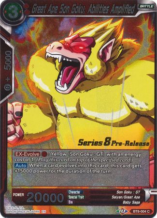 Great Ape Son Goku, Abilities Amplified (BT8-004_PR) [Malicious Machinations Prerelease Promos] | Total Play