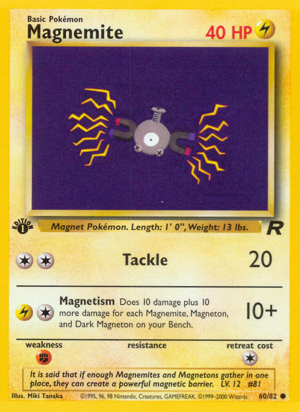 Magnemite (60/82) [Team Rocket 1st Edition] | Total Play