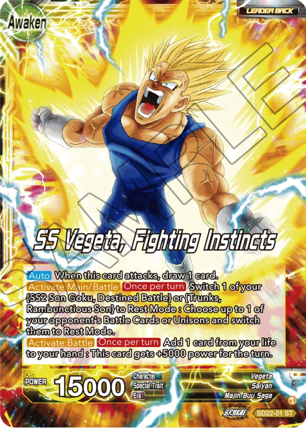 Vegeta // SS Vegeta, Fighting Instincts (Starter Deck Exclusive) (SD22-01) [Power Absorbed] | Total Play