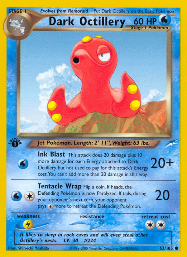 Dark Octillery (62/105) [Neo Destiny 1st Edition] | Total Play