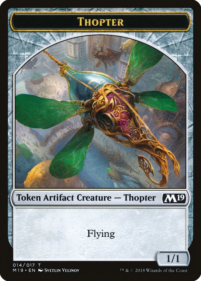 Knight // Thopter Double-Sided Token (Game Night) [Core Set 2019 Tokens] | Total Play