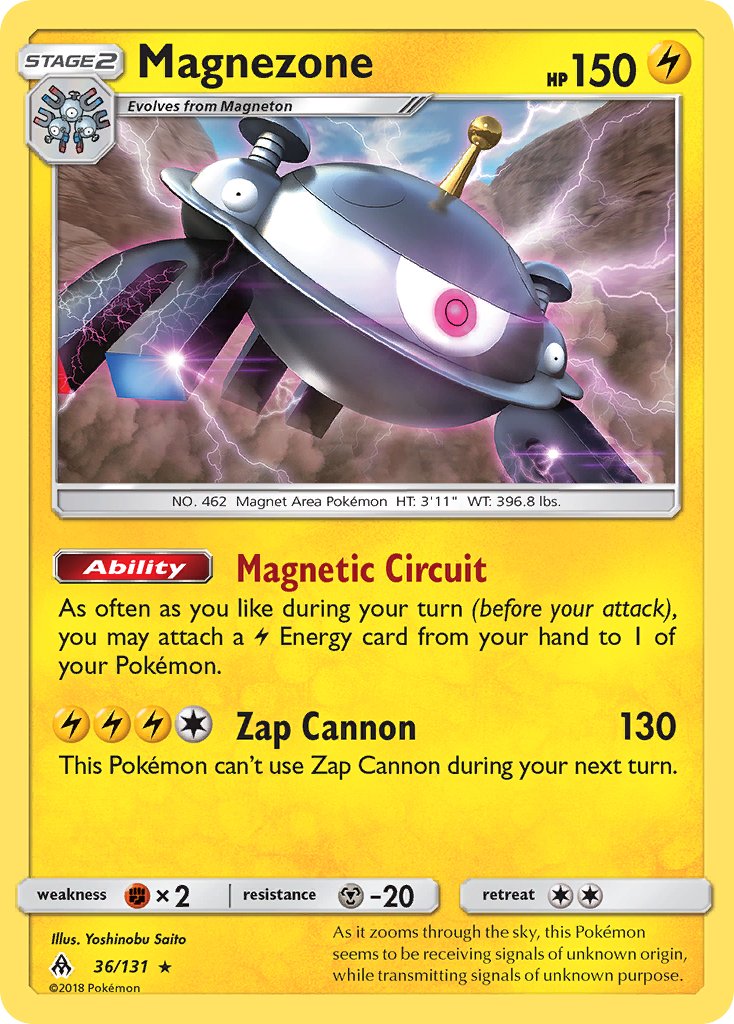 Magnezone (36/131) (Prerelease Kit Exclusive) (Theme Deck Exclusive) [Sun & Moon: Forbidden Light] | Total Play