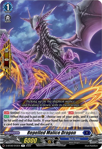 Repelled Malice Dragon (D-BT06/043EN) [Blazing Dragon Reborn] | Total Play
