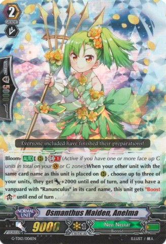 Osmanthus Maiden, Anelma (RRR) (G-TD12/006EN) [Flower Princess of Abundant Blooming] | Total Play