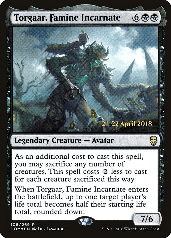 Torgaar, Famine Incarnate [Dominaria Prerelease Promos] | Total Play