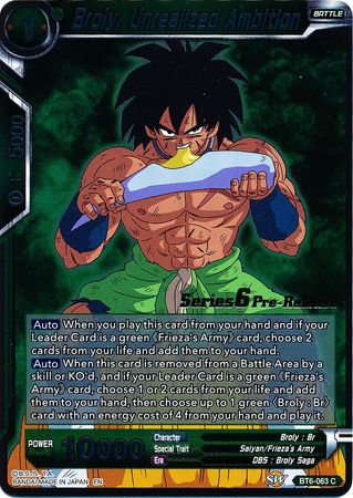 Broly, Unrealized Ambition (BT6-063_PR) [Destroyer Kings Prerelease Promos] | Total Play