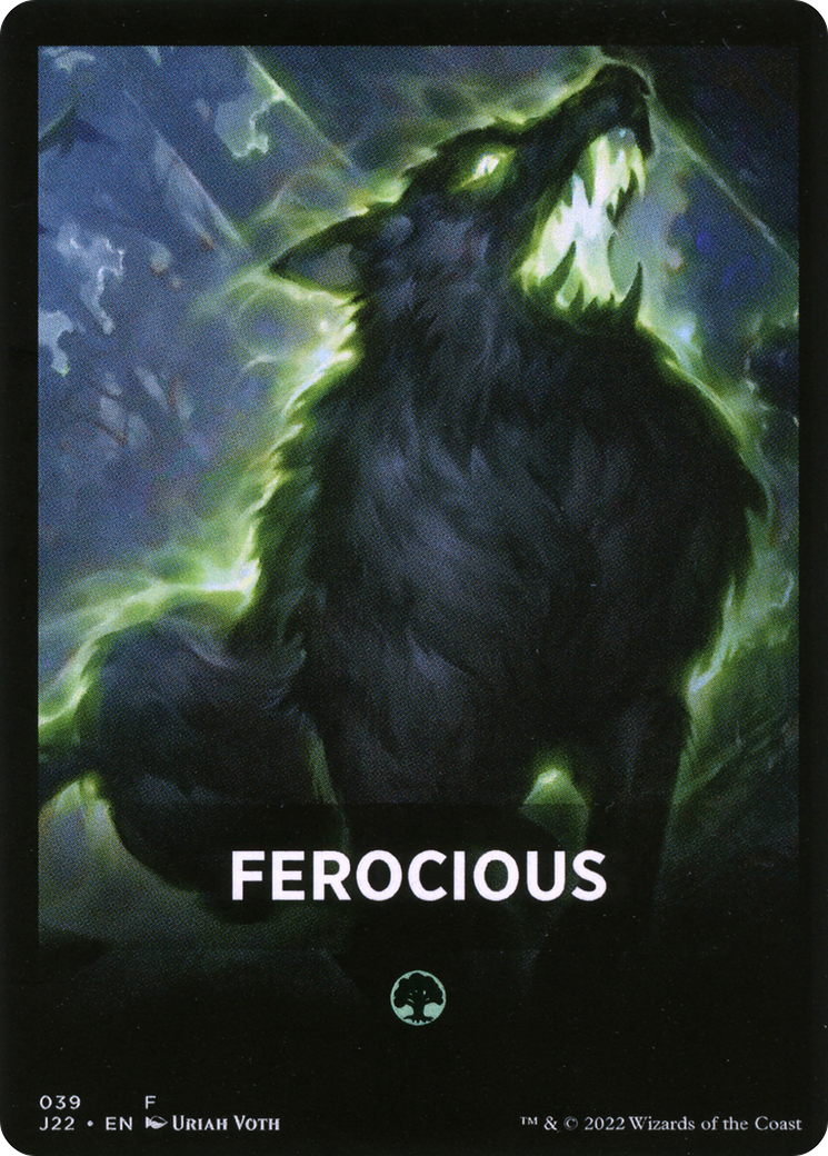 Ferocious Theme Card [Jumpstart 2022 Front Cards] | Total Play